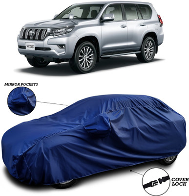 SEBONGO Car Cover For Toyota Land Cruiser Prado (With Mirror Pockets)(Blue)