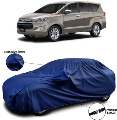 ANTHUB Car Cover For Toyota Innova (With Mirror Pockets)(Blue)