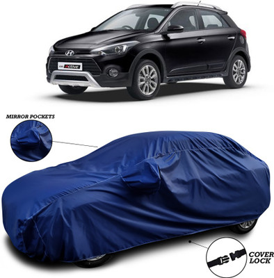 ANTHUB Car Cover For Hyundai i20 Active (With Mirror Pockets)(Blue)