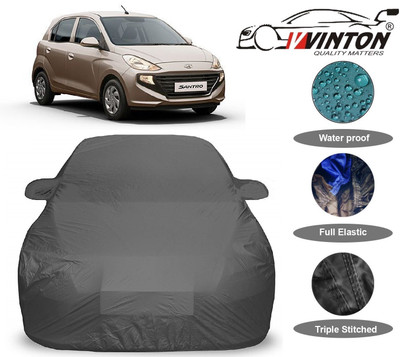 V VINTON Car Cover For Hyundai Santro (With Mirror Pockets)(Grey)