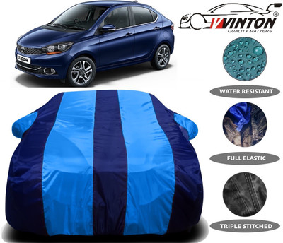 V VINTON Car Cover For Tata Tigor (With Mirror Pockets)(Blue)
