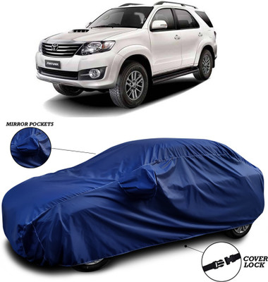 ANTHUB Car Cover For Toyota Fortuner Old (With Mirror Pockets)(Blue)