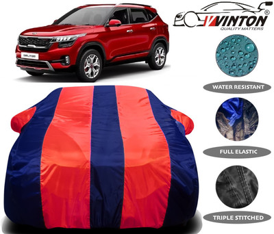 V VINTON Car Cover For Kia SELTOS (With Mirror Pockets)(Red)