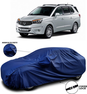 SEBONGO Car Cover For SsangYong Rodius (With Mirror Pockets)(Blue)