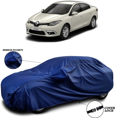 ANTHUB Car Cover For Renault Fluence (With Mirror Pockets)(Blue)