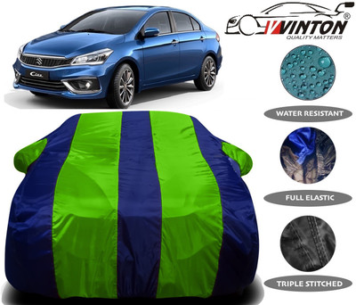 V VINTON Car Cover For Maruti Suzuki Ciaz (With Mirror Pockets)(Green)