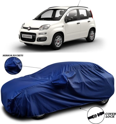 ANTHUB Car Cover For Fiat Panda (With Mirror Pockets)(Blue)