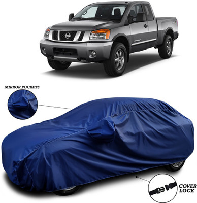 ANTHUB Car Cover For Nissan Titan (With Mirror Pockets)(Blue)