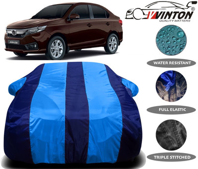 V VINTON Car Cover For Honda Amaze (With Mirror Pockets)(Blue)
