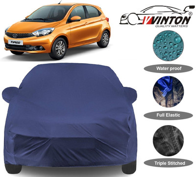 V VINTON Car Cover For Tata Tiago (With Mirror Pockets)(Blue)