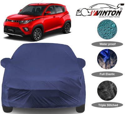 V VINTON Car Cover For Mahindra KUV100 (With Mirror Pockets)(Blue)