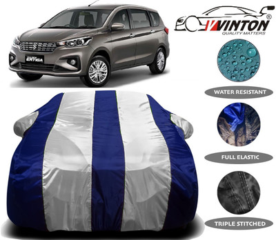 V VINTON Car Cover For Maruti Suzuki Ertiga (With Mirror Pockets)(White)