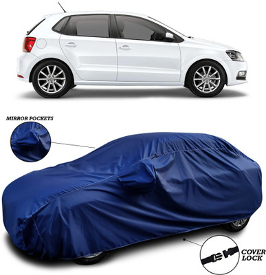 SEBONGO Car Cover For Volkswagen Polo Equisite (With Mirror Pockets)(Blue)