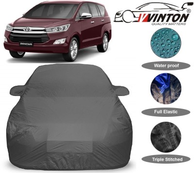 V VINTON Car Cover For Toyota Innova Crysta (With Mirror Pockets)(Grey)