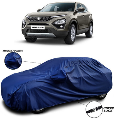 SEBONGO Car Cover For Tata Harrier (With Mirror Pockets)(Blue)