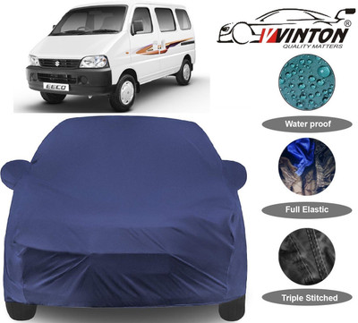 V VINTON Car Cover For Maruti Suzuki Eeco (With Mirror Pockets)(Blue)