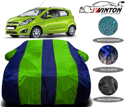 V VINTON Car Cover For Chevrolet Beat (With Mirror Pockets)(Green)
