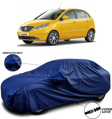 SEBONGO Car Cover For Tata Indica Vista (With Mirror Pockets)(Blue)