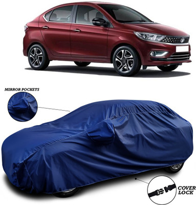 ANTHUB Car Cover For Tata Tigor (With Mirror Pockets)(Blue)