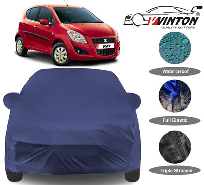 V VINTON Car Cover For Maruti Suzuki Ritz (With Mirror Pockets)(Blue)