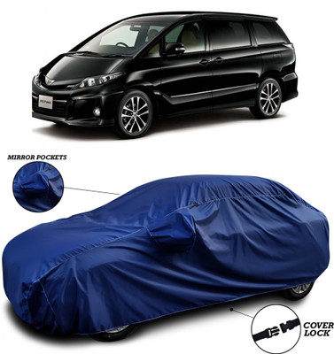 SEBONGO Car Cover For Toyota Estima (With Mirror Pockets)(Blue)