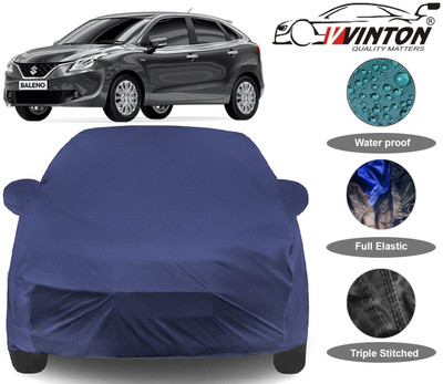 V VINTON Car Cover For Maruti Suzuki Baleno (With Mirror Pockets)(Blue, For 2015, 2016, 2017, 2018, 2019, 2020 Models)