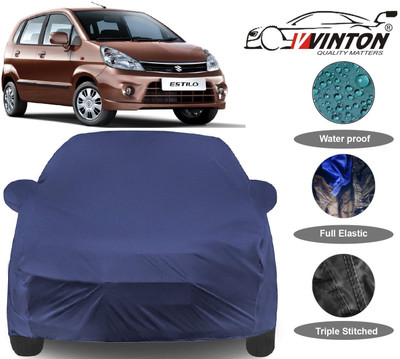 V VINTON Car Cover For Maruti Suzuki Zen Estilo (With Mirror Pockets)(Blue)
