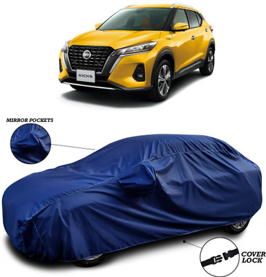 ANTHUB Car Cover For Nissan Kicks (With Mirror Pockets)(Blue)