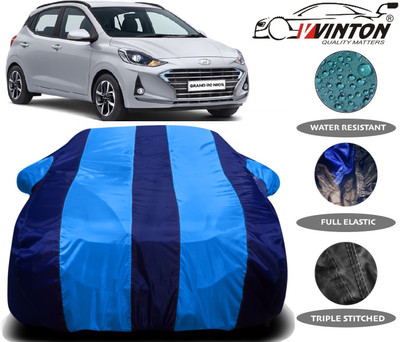 V VINTON Car Cover For Hyundai i10 (With Mirror Pockets)(Blue)