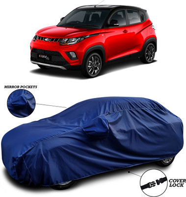 SEBONGO Car Cover For Mahindra KUV100 (With Mirror Pockets)(Blue)
