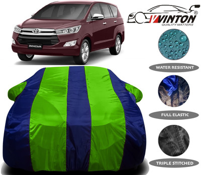 V VINTON Car Cover For Toyota Innova Crysta (With Mirror Pockets)(Green)