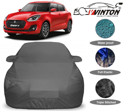 V VINTON Car Cover For Maruti Suzuki Swift (With Mirror Pockets)(Grey)