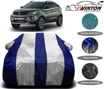 V VINTON Car Cover For Tata Nexon (With Mirror Pockets)(White)