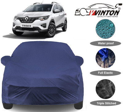 V VINTON Car Cover For Renault Triber (With Mirror Pockets)(Blue)
