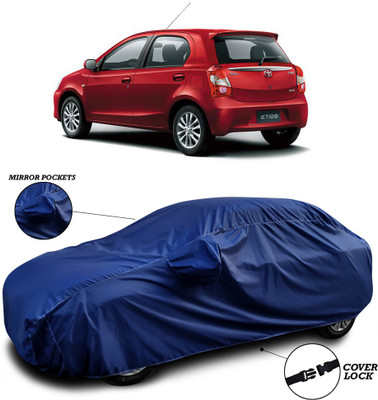 ANTHUB Car Cover For Toyota Etios Liva (With Mirror Pockets)(Blue)