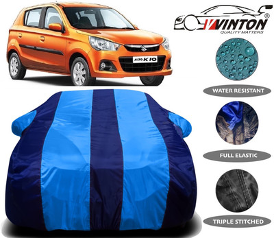 V VINTON Car Cover For Maruti Suzuki Alto K10 (With Mirror Pockets)(Blue)