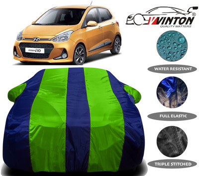 V VINTON Car Cover For Hyundai Grand i10 (With Mirror Pockets)(Green)
