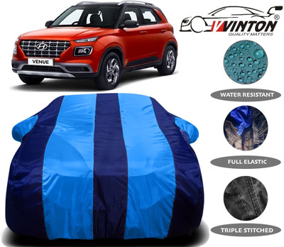 V VINTON Car Cover For Hyundai Venue (With Mirror Pockets)(Blue)