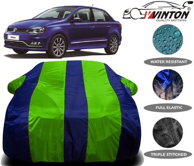 V VINTON Car Cover For Volkswagen Ameo (With Mirror Pockets)(Green)