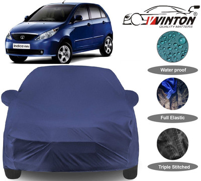 V VINTON Car Cover For Tata Indica Vista (With Mirror Pockets)(Blue)