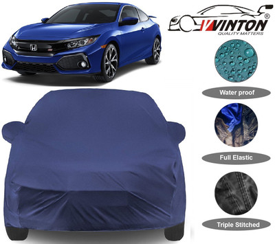V VINTON Car Cover For Honda Civic (With Mirror Pockets)(Blue)