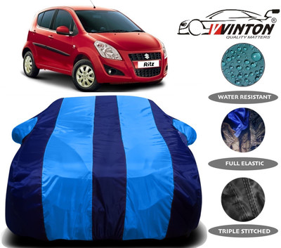 V VINTON Car Cover For Maruti Suzuki Ritz (With Mirror Pockets)(Blue)