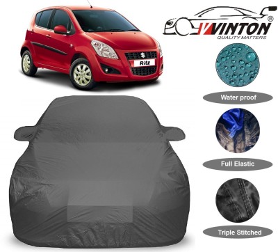 V VINTON Car Cover For Maruti Suzuki Ritz (With Mirror Pockets)(Grey)