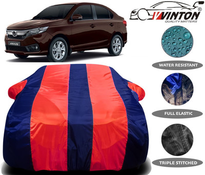V VINTON Car Cover For Honda Amaze (With Mirror Pockets)(Red)