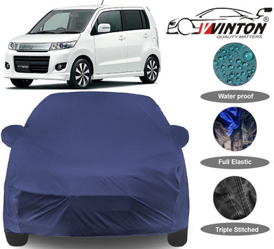 V VINTON Car Cover For Maruti Suzuki WagonR Stingray (With Mirror Pockets)(Blue)
