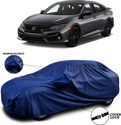 ANTHUB Car Cover For Honda Civic (With Mirror Pockets)(Blue)
