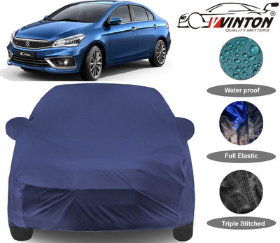 V VINTON Car Cover For Maruti Suzuki Ciaz (With Mirror Pockets)(Blue)