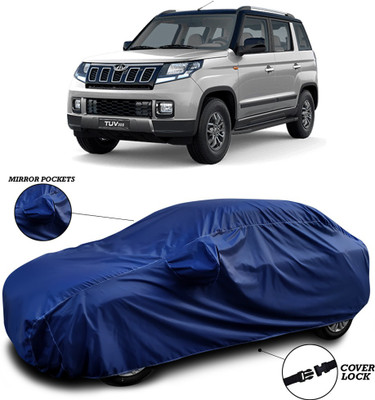 SEBONGO Car Cover For Mahindra TUV300 (With Mirror Pockets)(Blue)