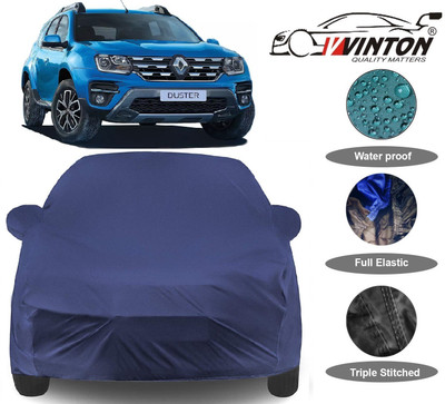V VINTON Car Cover For Renault Duster (With Mirror Pockets)(Blue)