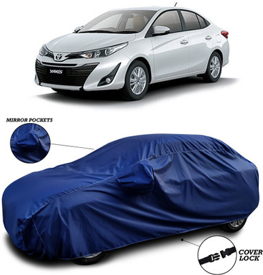 ANTHUB Car Cover For Toyota Yaris (With Mirror Pockets)(Blue)